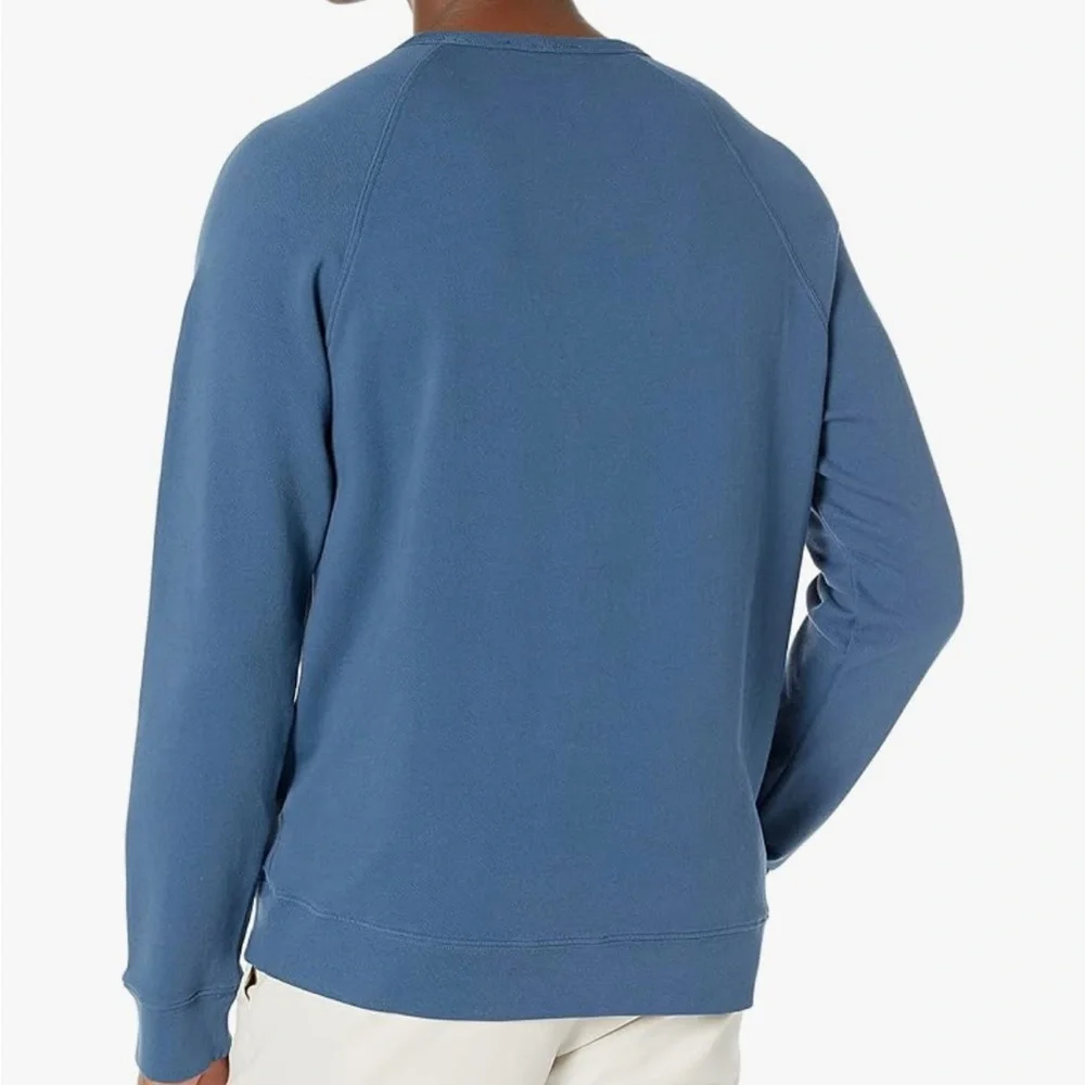 Vince Men’s NWT Crew Neck Pullover Sweatshirt in Washed Brisk Blue Size XL - Picture 3 of 9
